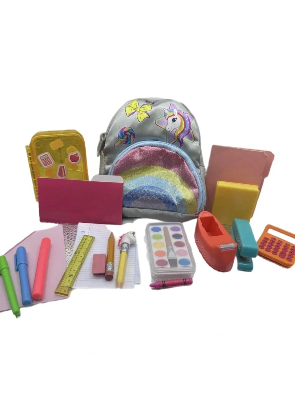 Pink School Playset with Doll, Chair, Desk and Accessories